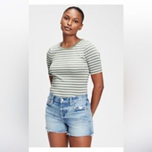 Gap Modern Tee Olive Stripe